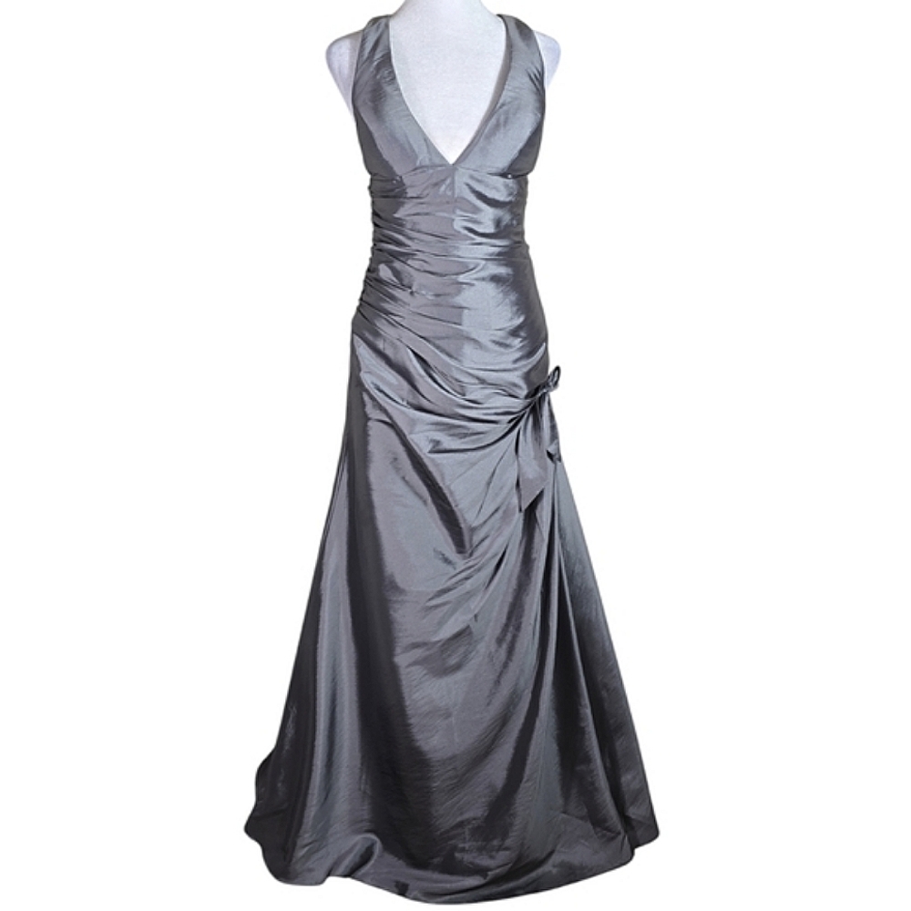 Maggie Sottero Silver Long Length Formal Gown
